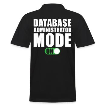 Mode Administrateur de base de données activé - Polo Homme - noir - Dos - Kai (181cm)