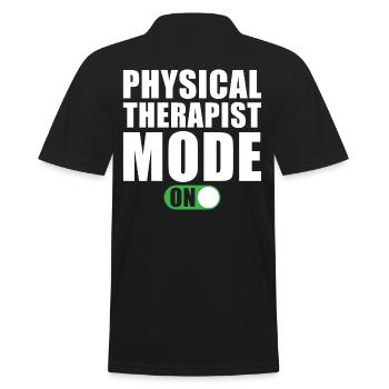 Physiotherapeuten Modus An - Männer Poloshirt - Schwarz - Hinten - Kai (181cm)