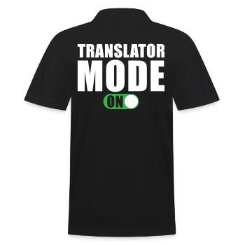 Mode Traducteur vers Cadeau Traducteur Drôle - Polo Homme - noir - Dos - Kai (181cm)