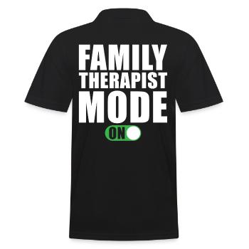 Mode thérapeute familial An - Polo Homme - noir - Dos - Kai (181cm)