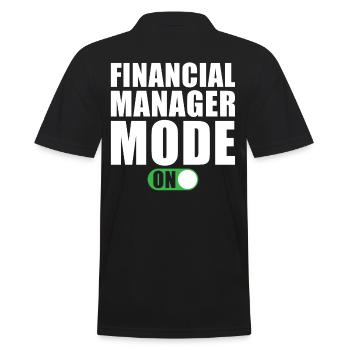 Finanzverwalter Modus an - Männer Poloshirt - Schwarz - Hinten - Kai (181cm)