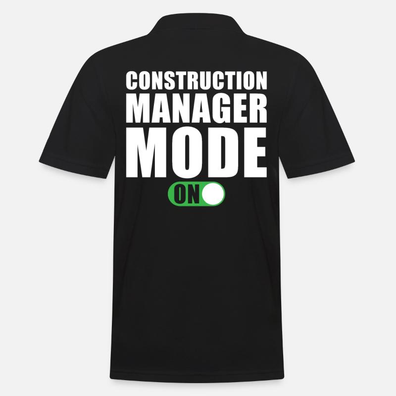 Construction Manager Mode On - Men's Polo Shirt - black