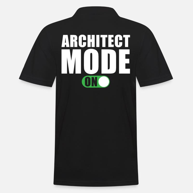 Architect Mode On - Men's Polo Shirt - black