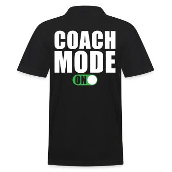 Trainer Mode A Coach - Men's Polo Shirt - black - Back - Kai (181cm)