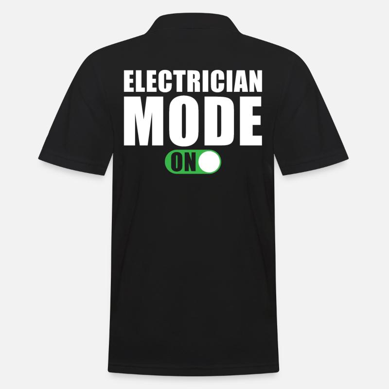 Mode électricien activé - Polo Homme - noir
