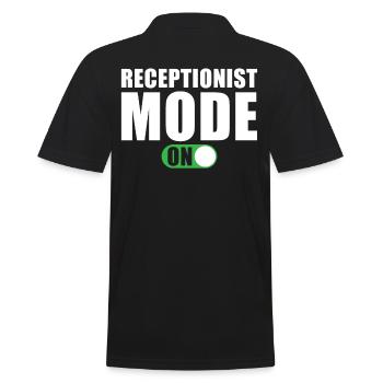 Receptionist Mode A Hotel Specialist Hotel Manager - Men's Polo Shirt - black - Back - Kai (181cm)
