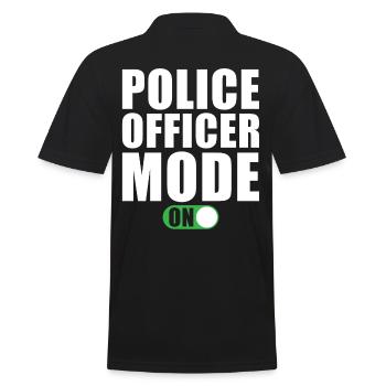 Mode Policier Un policier - Polo Homme - noir - Dos - Kai (181cm)