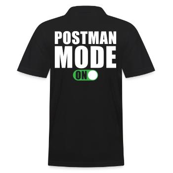 Postbote Modus Ein Briefträger Geschenk - Männer Poloshirt - Schwarz - Hinten - Kai (181cm)