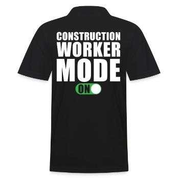 Mode travailleur de la construction activé - Polo Homme - noir - Dos - Kai (181cm)