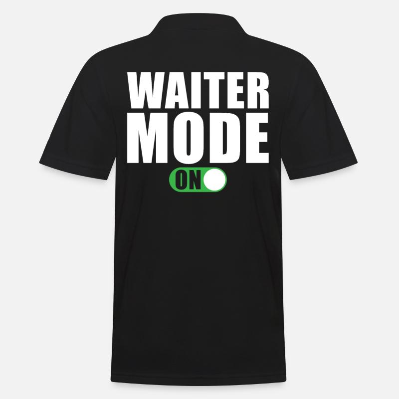 Kellner Modus Ein Bedienung Restaurant - Männer Poloshirt - Schwarz