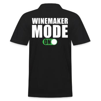 Winzer modus Ein - Männer Poloshirt - Schwarz - Hinten - Kai (181cm)