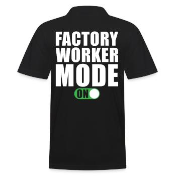 Factory Worker Mode On - Men's Polo Shirt - black - Back - Kai (181cm)