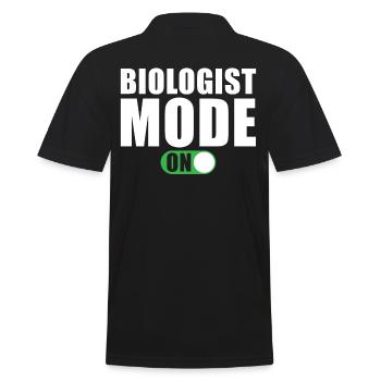 Biologe Modus An - Männer Poloshirt - Schwarz - Hinten - Kai (181cm)
