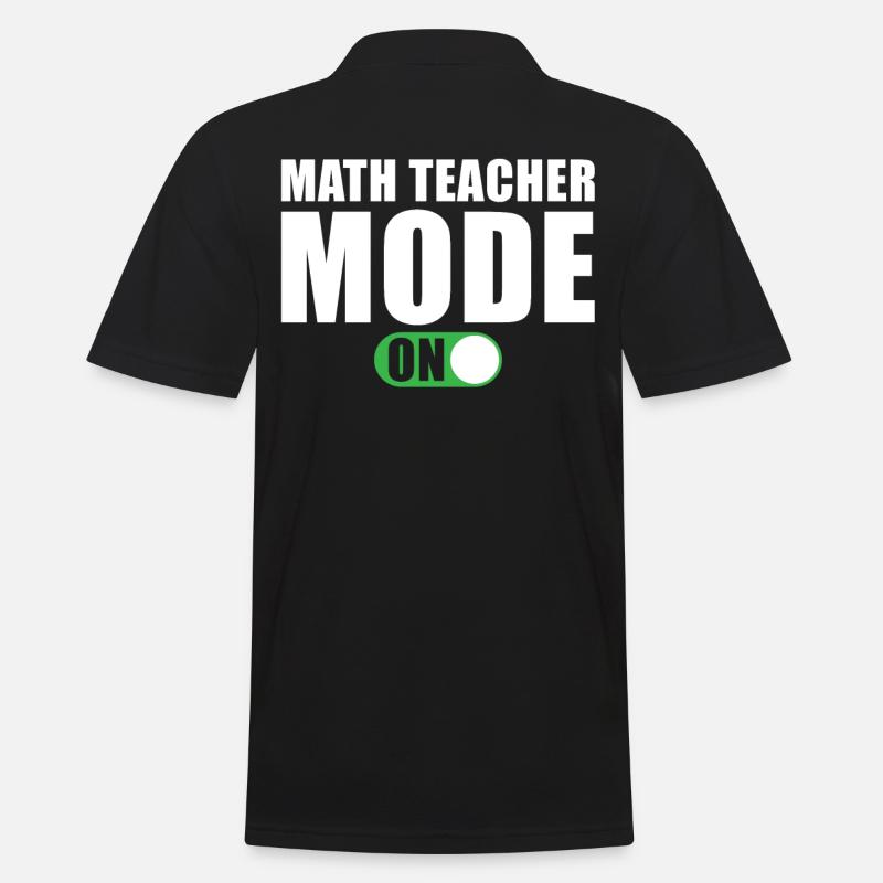 Math Teacher Mode On - Men's Polo Shirt - black