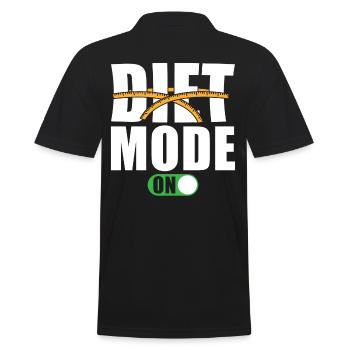 Diet Saying Diet Mode On - Men's Polo Shirt - black - Back - Kai (181cm)