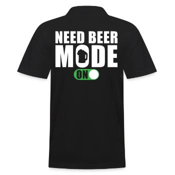 Drôle de bière disant besoin de mode bière - Polo Homme - noir - Dos - Kai (181cm)