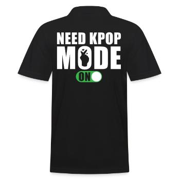Brauche Kpop-Modus An - Männer Poloshirt - Schwarz - Hinten - Kai (181cm)