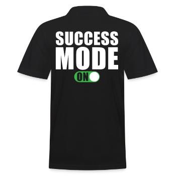 Success Motivation Quote Success Mode On - Men's Polo Shirt - black - Back - Kai (181cm)