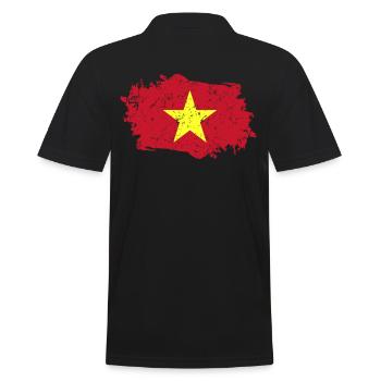 Drapeau du Vietnam Grunge Drapeau du Vietnam - Polo Homme - noir - Dos - Kai (181cm)