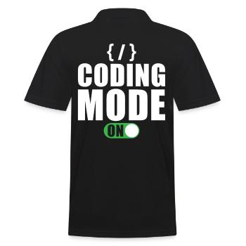 Coder Developer Programmer Gift - Men's Polo Shirt - black - Back - Kai (181cm)
