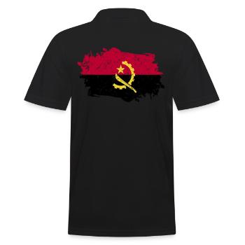 Angola Flag Grunge Angola Flag - Polo Homme - noir - Dos - Kai (181cm)