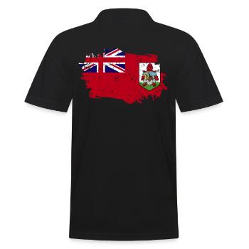 Ads Flagge Grunge Ads Fahne - Männer Poloshirt - Schwarz - Hinten - Kai (181cm)