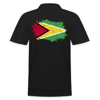 Guyana Flag Grunge Guyana Flag - Polo Homme - noir - Dos - Kai (181cm)