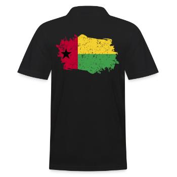 Guinée Bissau Drapeau Grunge Guinée Bissau Drapeau - Polo Homme - noir - Dos - Kai (181cm)