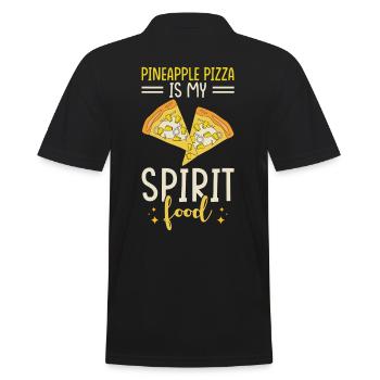 Ananas -Pizza Est Ma nourriture fantôme - Polo Homme - noir - Dos - Kai (181cm)