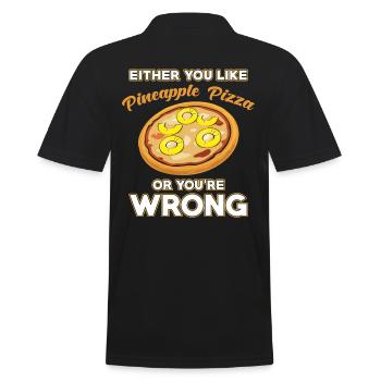 Soit vous aimez la pizza à l’ananas Our You Are - Polo Homme - noir - Dos - Kai (181cm)