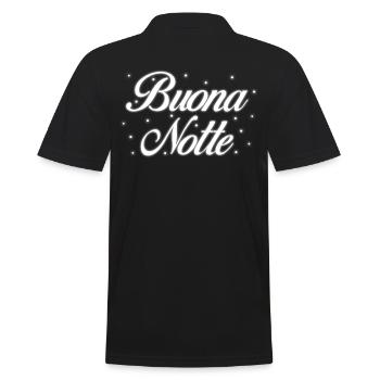 Buona Notte Italie Italien Bonne Nuit - Polo Homme - noir - Dos - Kai (181cm)