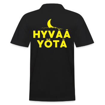 Hyvää yötä Finlande Finnois Bonne Nuit - Polo Homme - noir - Dos - Kai (181cm)