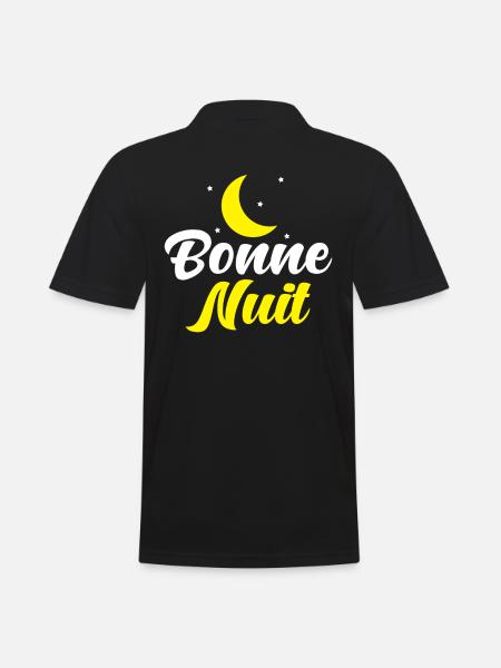 Bonne Nuit Frans Welterusten - Mannen poloshirt - zwart