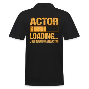 Schauspieler loading Schauspieler Ausbildung - Männer Poloshirt - Schwarz - Hinten - Kai (181cm)