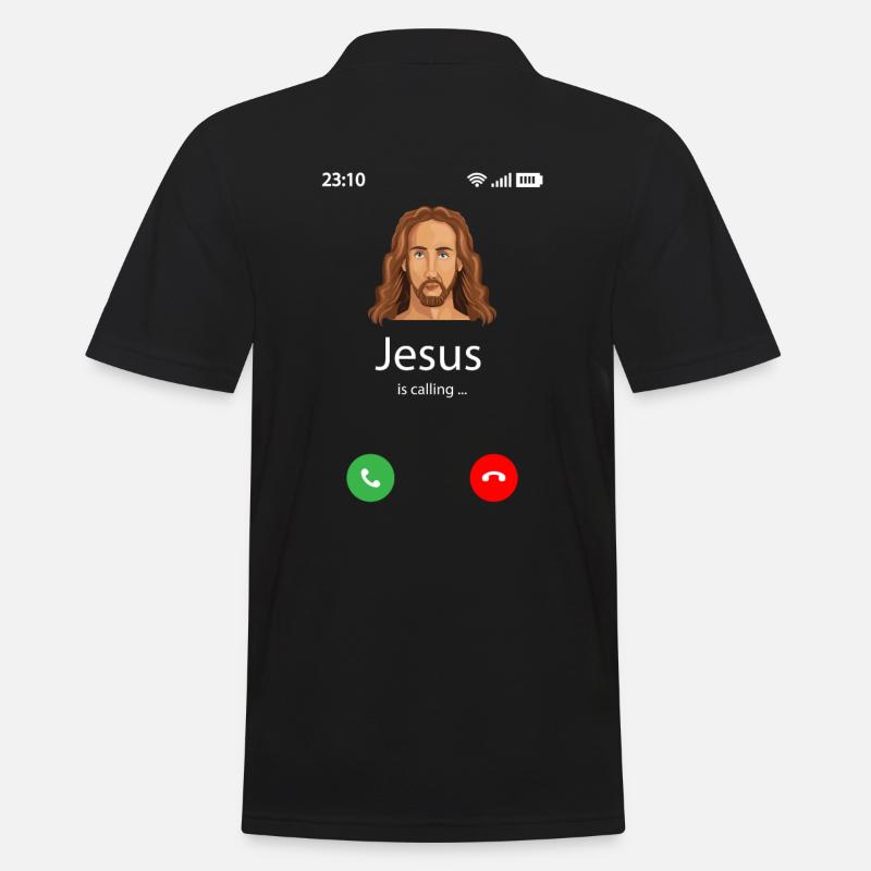 Jésus appelle - Polo Homme - noir