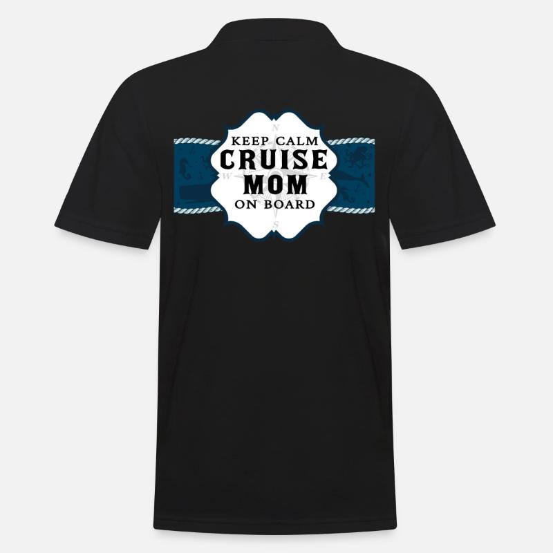Kreuzfahrt Mama - Männer Poloshirt - Schwarz