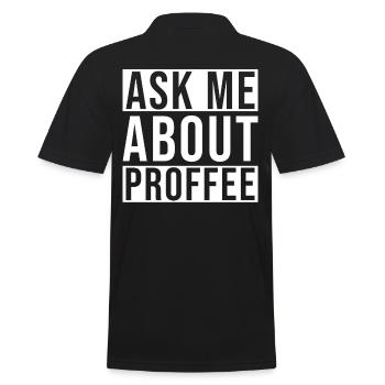 Proffee Spruch Protein Kaffee Lustig Proffee - Männer Poloshirt - Schwarz - Hinten - Kai (181cm)