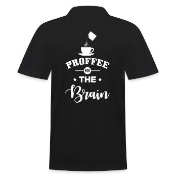 Proffee Spruch Protein Kaffee Lustig Proffee - Männer Poloshirt - Schwarz - Hinten - Kai (181cm)