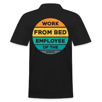 Home Office Spruch - Männer Poloshirt - Schwarz - Hinten - Kai (181cm)