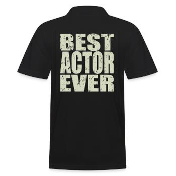 Best Schauspieler ever Schauspieler Geschenk - Männer Poloshirt - Schwarz - Hinten - Kai (181cm)