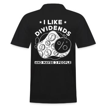 Dividend Shareholder Shares - Men's Polo Shirt - black - Back - Kai (181cm)