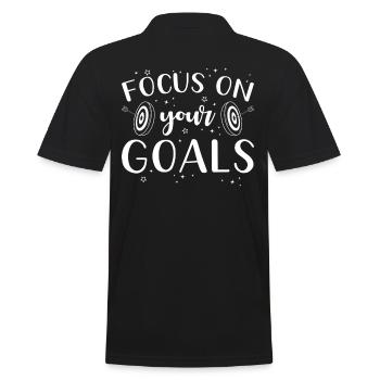 Motivation Succès Focus Objectifs Dire - Polo Homme - noir - Dos - Kai (181cm)