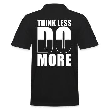 Citation de succès Moins penser Faire plus - Polo Homme - noir - Dos - Kai (181cm)