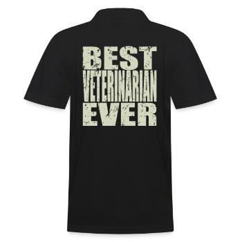 Best Tierarzt ever Tierarzt Geschenk - Männer Poloshirt - Schwarz - Hinten - Kai (181cm)