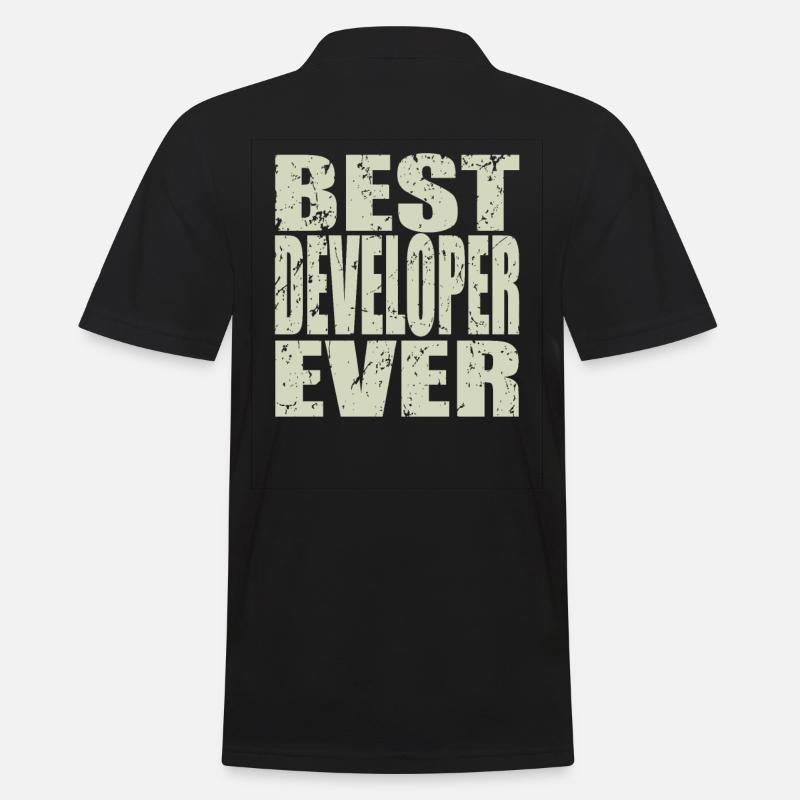 Best Developer ever Developer Gift - Men's Polo Shirt - black