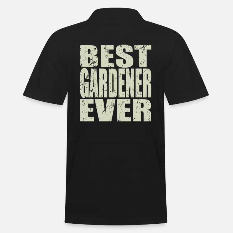 Best Gardener ever Gärtner Geschenk - Männer Poloshirt - Schwarz