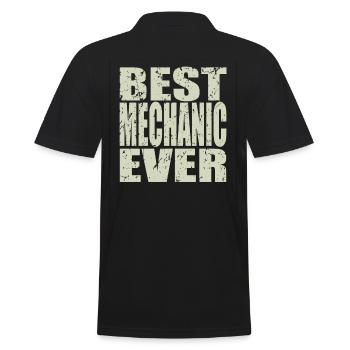 Best Mechanic ever Mechanic Gift - Men's Polo Shirt - black - Back - Kai (181cm)