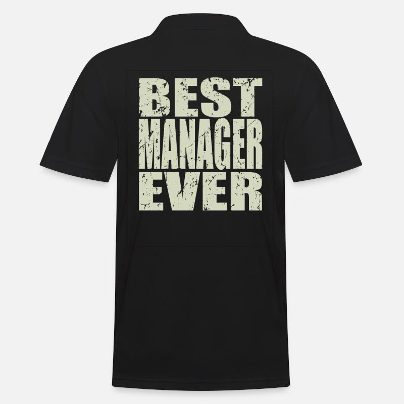 Best Manager ever Manager Geschenk - Männer Poloshirt - Schwarz