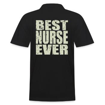 Best Nurse ever Nurse - Men's Polo Shirt - black - Back - Kai (181cm)