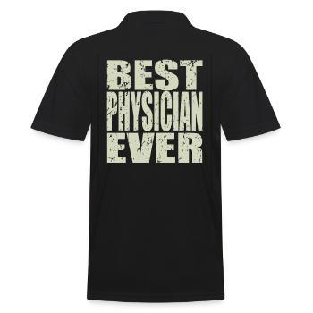 Best Physicist ever Physicist Gift - Men's Polo Shirt - black - Back - Kai (181cm)